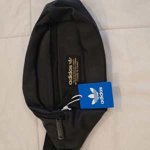 Adidas leather gold fanny pack bag